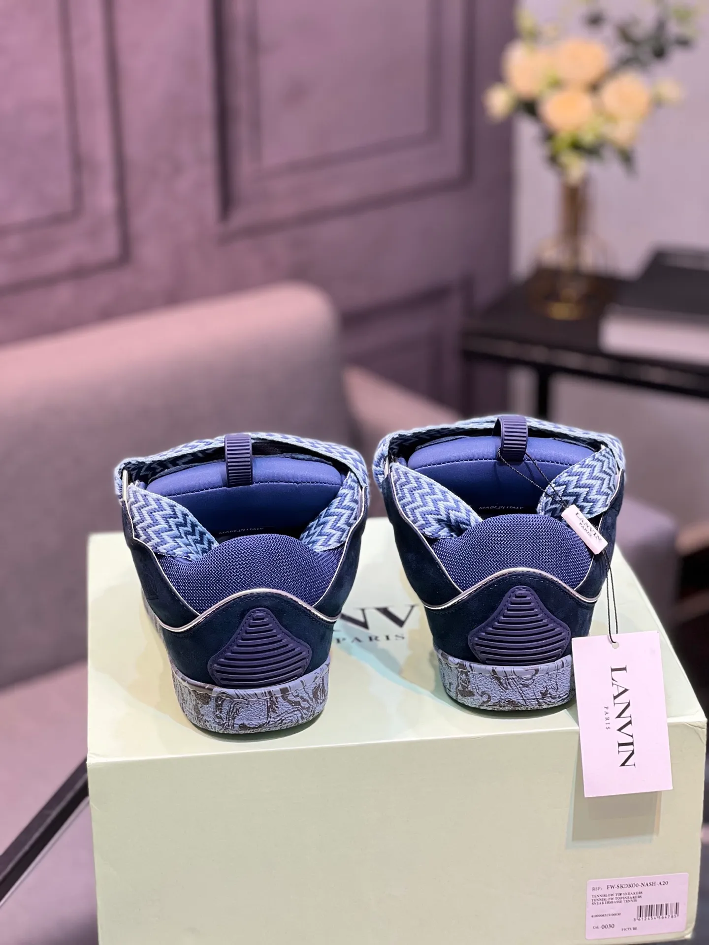 Men's men's shoes💰780 [LANVIN] Latest lace-up fashionable casual sneakers for couples High-quality CLAY couple series‼ ️ The latest trendy products of the season 🌈Many bloggers have planted grass and purchased the original open-mold customization. The upper and outsole are sewn with mark threads without edge sealing. Multiple material splicing combination design. Very versatile for fashionable and casual wear. Comfortable on the feet. Recommended for self-retention (upper cowhide + cow suede + breathable mesh) inner foot pad cowhide exclusive original open-mold clear logo rubber outsole ⚠️36-44 yards (45 custom-made)